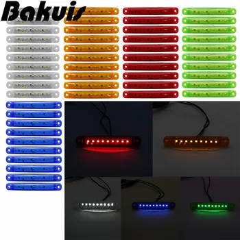 

12/24V 9LED Red+White+Amber+blue+Green Truck Trailer Pickup Side Marker Indicators Light Truck Lorries Bus Clearance Side Marker