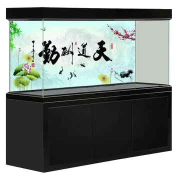 

[JX-1083] Fish Tank Background HD Calligraphy Series Aquarium Sticker Mural Decoration Painting Pattern Size Can Be Customized