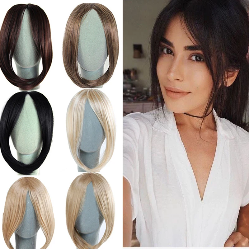 Синтетические накладные волосы на клипсе LUPU черные коричневые блонд