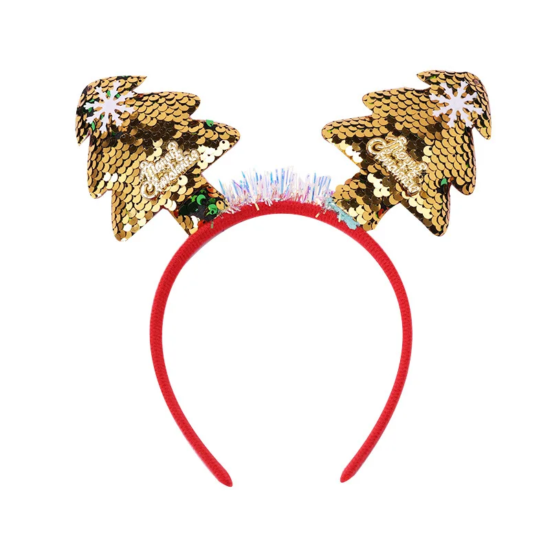 11 Christmas Headband Glitter Foam Spring Antlers Hair Band Cute Santa Claus Hair Hoop Festival Party Headwear Hair Accessories - Цвет: 11