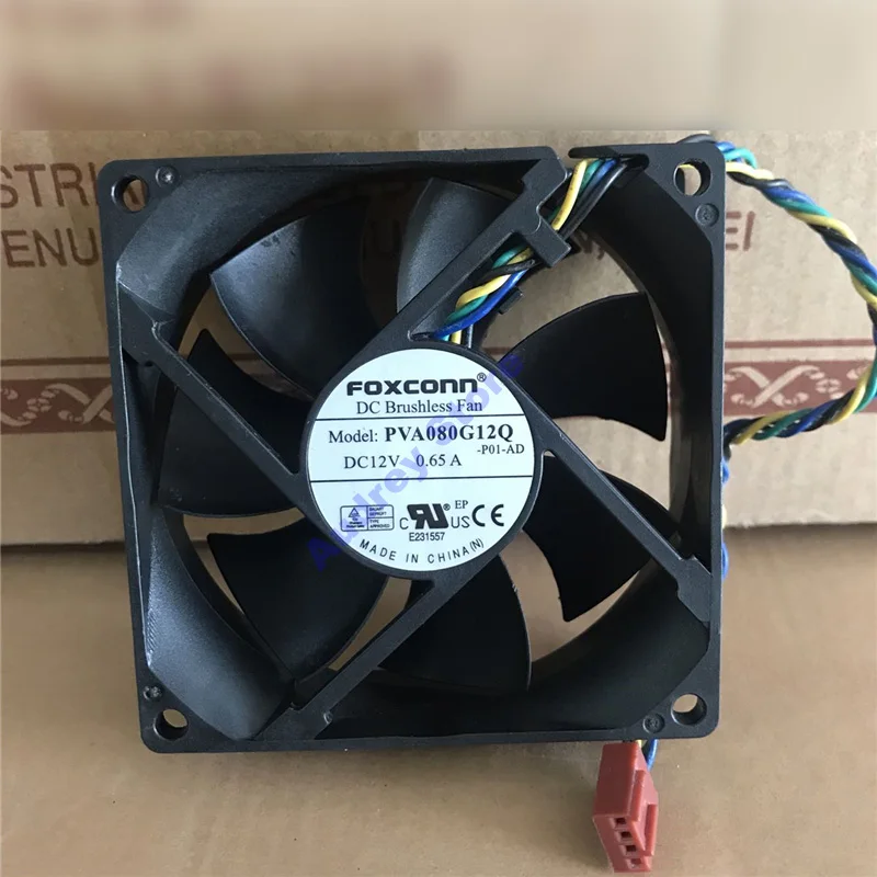 8 см 8025 DC12V 0.65A 4pin PWM большой объем CPU вентилятор воздуходувка PVA080G12Q 900 ~ 4600 об/мин 19