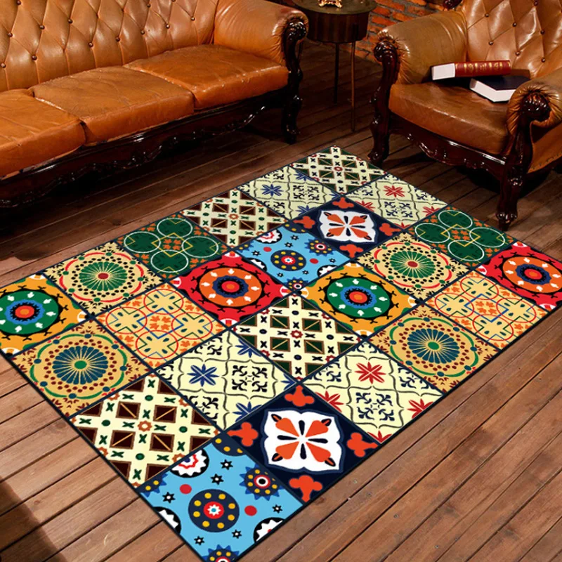 Decor Rugs Mandala Style Colorful Floral Pattern Rug Floor Mat Living Room Kitchen Living Room Bedroom Carpet Non slip area rugs|Carpet| - AliExpress