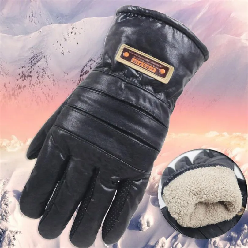 G151 Thicken Black VIIANLES Модные женские варежки теплые толстые зимние перчатки кожаные элегантные брендовые варежки свободный размер с кроличьим мехом женские перчатки - Цвет: G151 Thicken Black