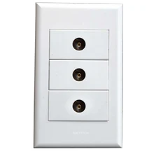 Настенная панель с 3 портами для ТВ белая панель для монтажа на стену для кабельных систем