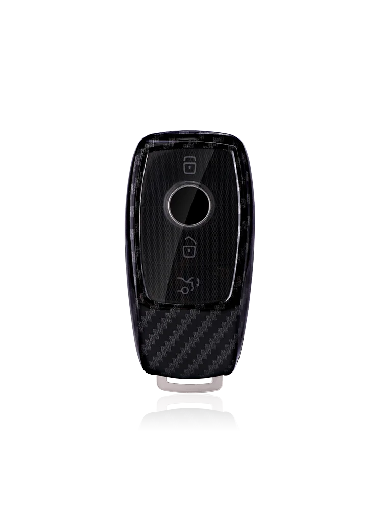 

High qulity carbon fiber pattern texture key shell/case/chain for Mercedes Benz C/E/S/GL Class,C63,S65 etc.,Fashion carbon black