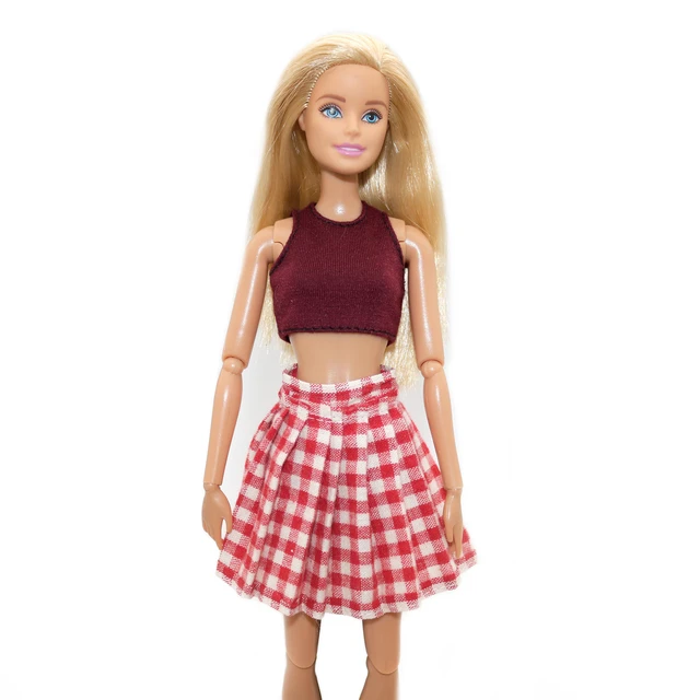 Moda roupas de boneca uma saia passo simples terno artesanal roupas para barbie  roupas 1/6 boneca acessórios traje presente da menina - AliExpress
