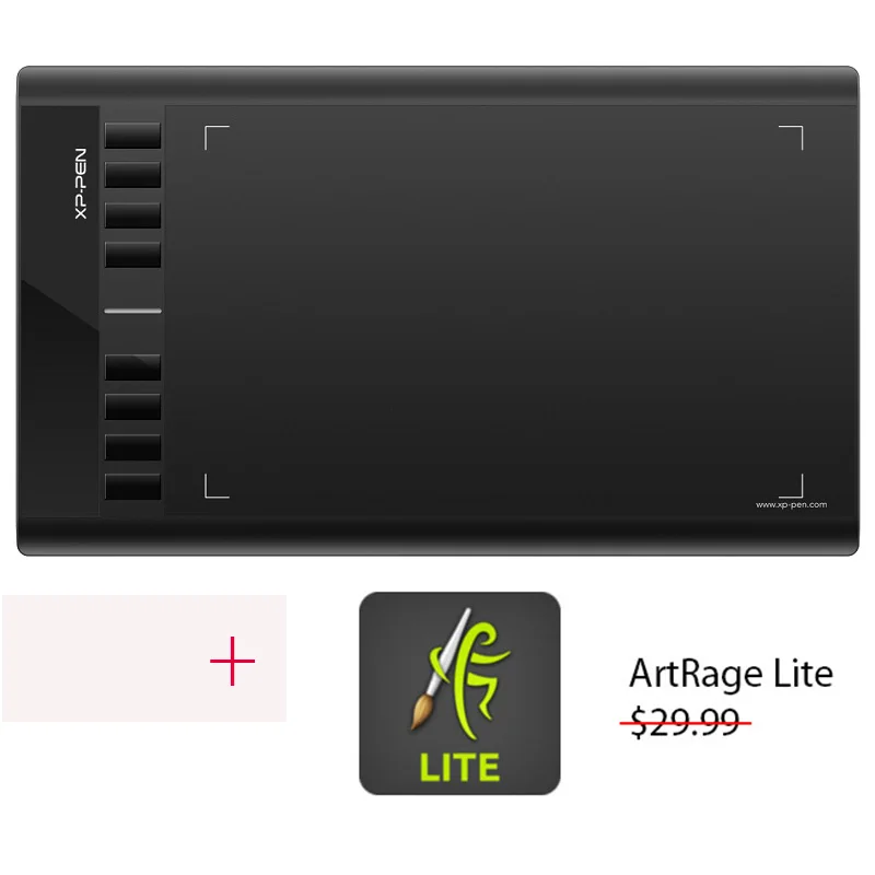 And ArtRage Lite XP-Pen Star 03 графический планшет для рисования с безбатарейной пассивной ручкой - Цвет: And ArtRage Lite
