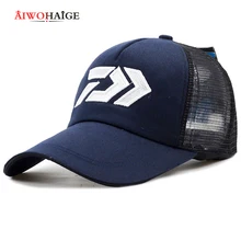 DAIWA Новая летняя солнцезащитная Кепка дышащая впитывающая сетка козырек вентиляция Регулируемая Солнцезащитная шляпа Daiwa Мужская уличная рыболовная брендовая Кепка