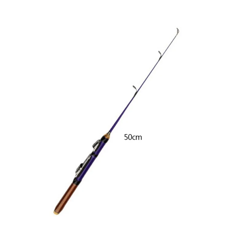 50 см/70 см зимние удочки из стекловолокна, удочки для подледной рыбалки или Рыболовные катушки на выбор, удочки для ловли на приманку - Цвет: Fishing Rods 50CM