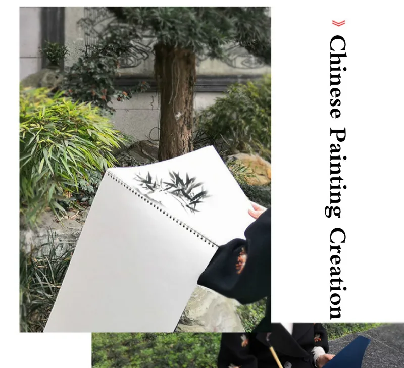 Xuan Paper Papel Arroz Chinese Rice Paper Sketchbook Portable Raw Rice Paper Book for Chinese Painting Sketching Rijstpapier – Detail 3