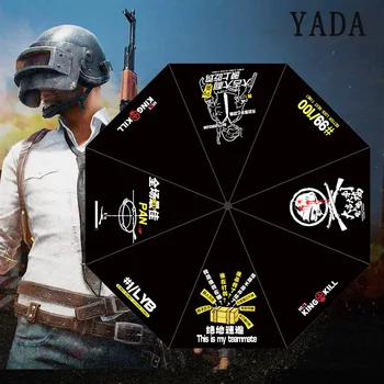 

YADA Fashion Anime Cartoon KING&KILL Umbrella Rain Women uv Windproof Umbrella For Womens Striped Lace Folding Umbrellas YS756
