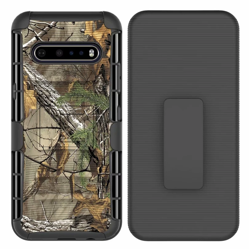 Купить For LG V60 ThinQ Hybrid Heavy Duty 3 in 1 Military Camo Hard Shockproof Case Belt Clip Stand Cover  Мобильные телефоны и | Бамперы (4001030638682)