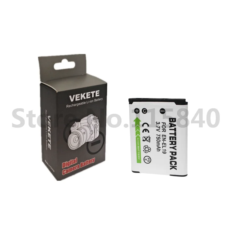 Аккумулятор ENEL19 для фотоаппарата Nikon Coolpix S2600 S2700 S3100 S3500 S4100 S4150 S4400 S5200 S6400 S6900 |