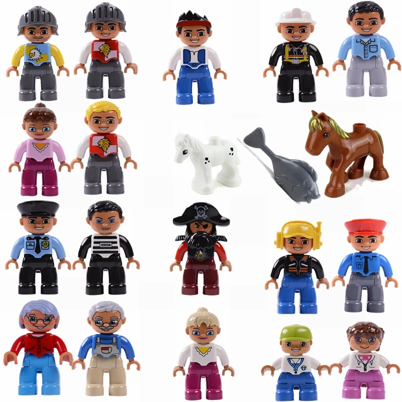 Mailackers Duplo игрушки хобби совместимый друг DIY блоки тетя узник деда и дедушка