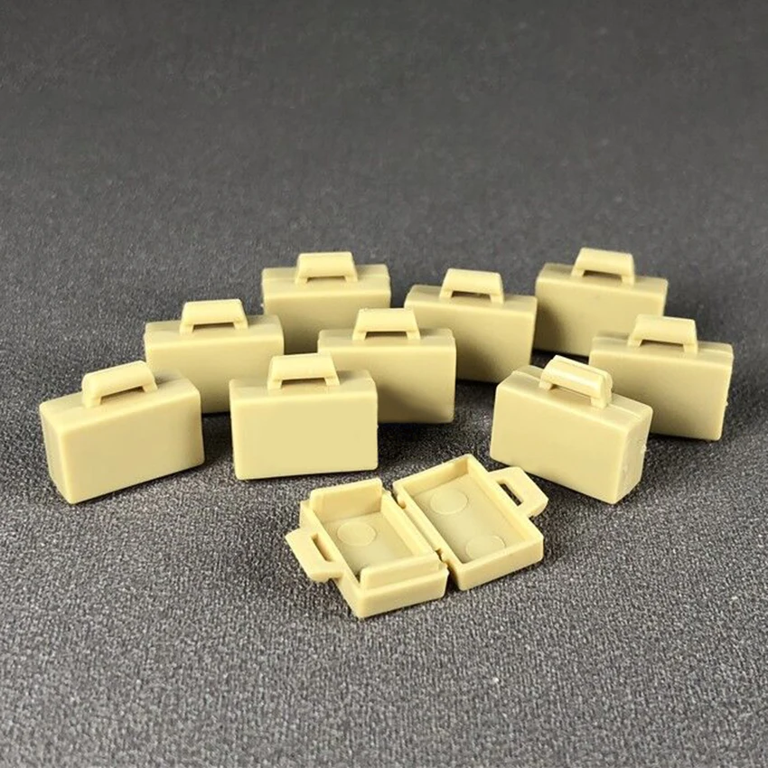 10Pcsset Box Block Legoingly Figures Briefcase Suitcase Handbag Building Blocks MOC Accessories DIY Kids Toys Bricks Gifts (3)