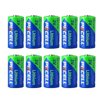 

PKCELL 10PCS/Set High Performance CR123A 3.0V 1500MAH Non-rechargeable Battery Durable Lithium Battery For LED Flashlight