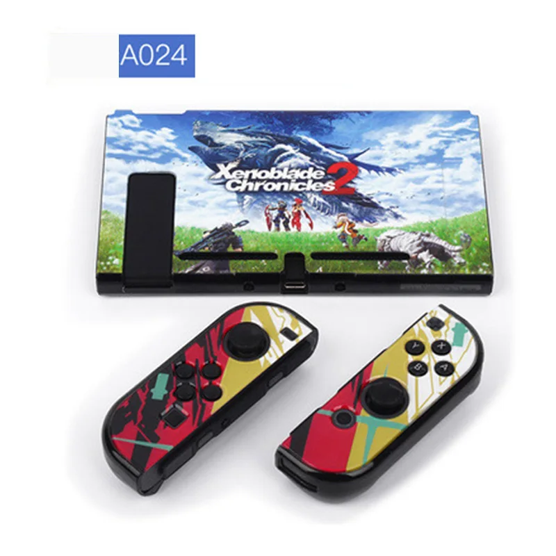 A024 Цветной чехол для джойстика NS Zend Switch, Жесткий Чехол, аксессуары для игр, защитный чехол(подходит для док-станции - Цвет: A024