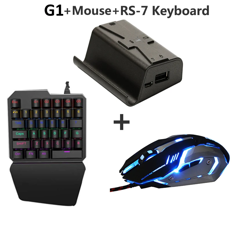 G1 Set2 G4 PUBG мобильный геймпад Новая Версия Клавиатура Мышь конвертер адаптер игровой телефон к ПК подключи и играй для ios - Цвет: G1 Set2
