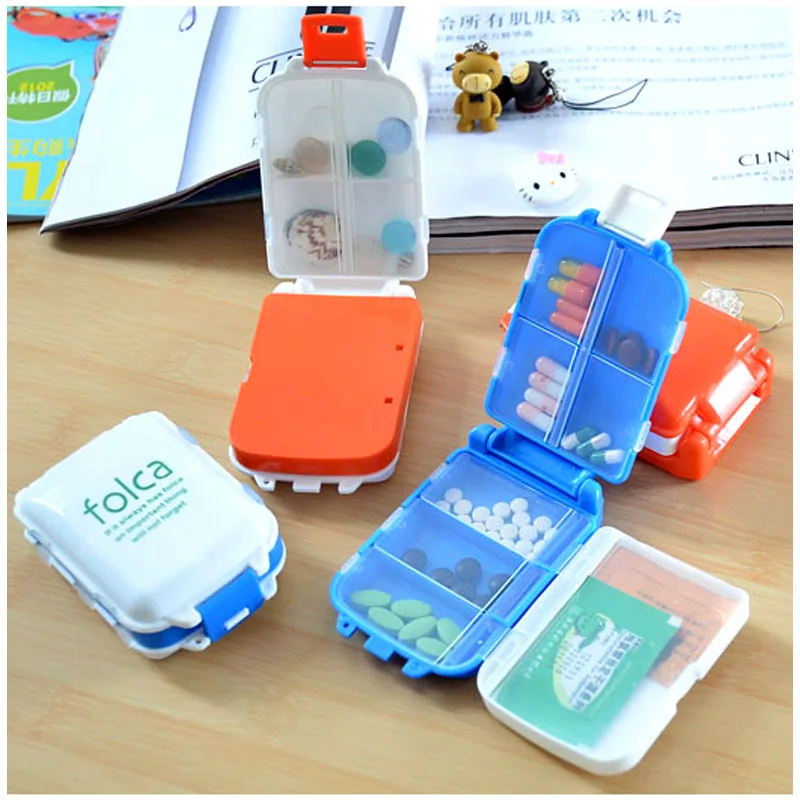 New Weekly Sort Folding Vitamin Medicine Pill Box Makeup Storage Case Container#ZH065