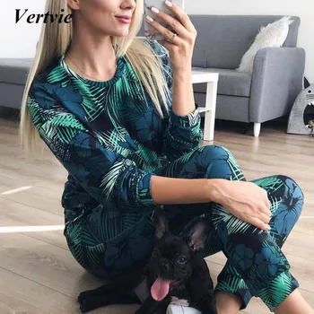 

Women's Printed Running Set Loose Stretch Woman Long Sleeve Fitness Suit Tracksuit Print Ladies Sportswear Woman