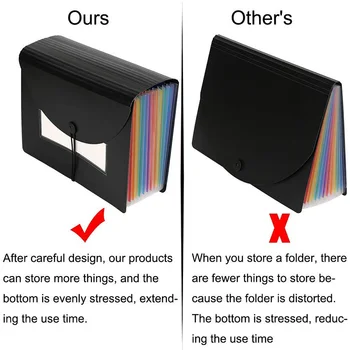 

Expanding File Folders 2 Packs 12 Pockets A4 Accordion File Organizer Multicolor Portable Expanding File Box