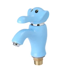 Single Handle Basin Faucet Anime Child Bathroom Hot/Cold Water Mixer Taps Brushed Chrome Kitchen Deck Mounted Basin Gifts Sink
