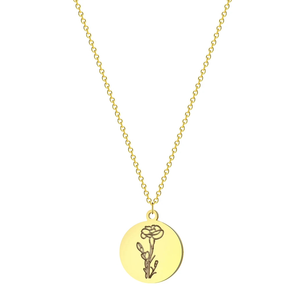 Birth Mother Flower Month Necklace 