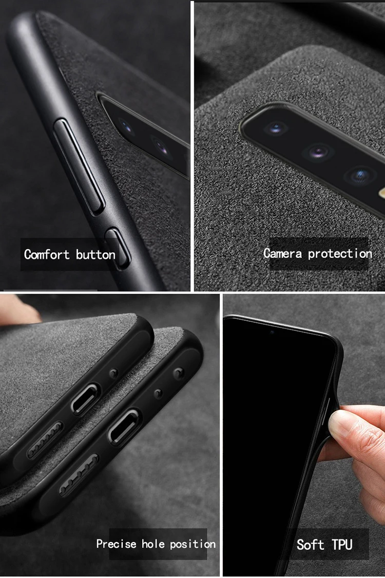 Кожаный чехол для телефона samsung Galaxy Note 10 plus 10+ note 8, противоударный чехол из замши для samsung A50 A70 S10 PLUS