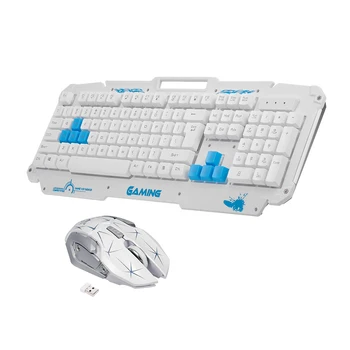 

2.4GHz Wireless Keyboard and Mouse Pro Gaming Keyboard Mechanical Feeling Office Computer Keyboard 2400DPI for PC Laptop