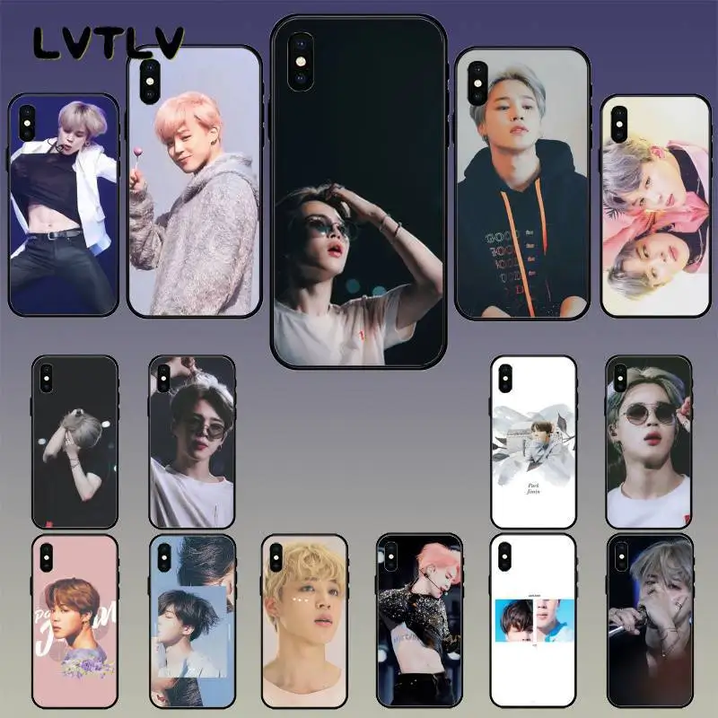 LVTLV Kawaii эстетический jimin kpop мягкий черный чехол для телефона iPhone 11 pro XS MAX 8 7 6 6S Plus X 5