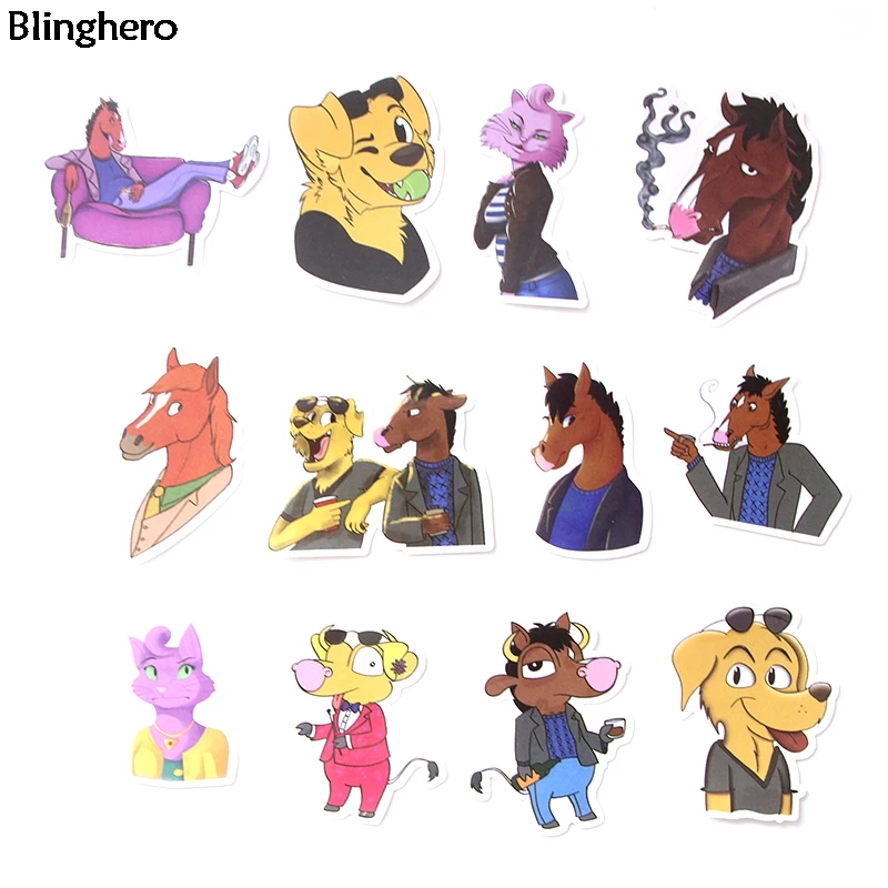 20 компл./лот Blinghero Боджака 58 шт./компл. забавные мультяшные наклейки альбом наклейки Скрапбукинг наклейки Luugage наклейки BH0107