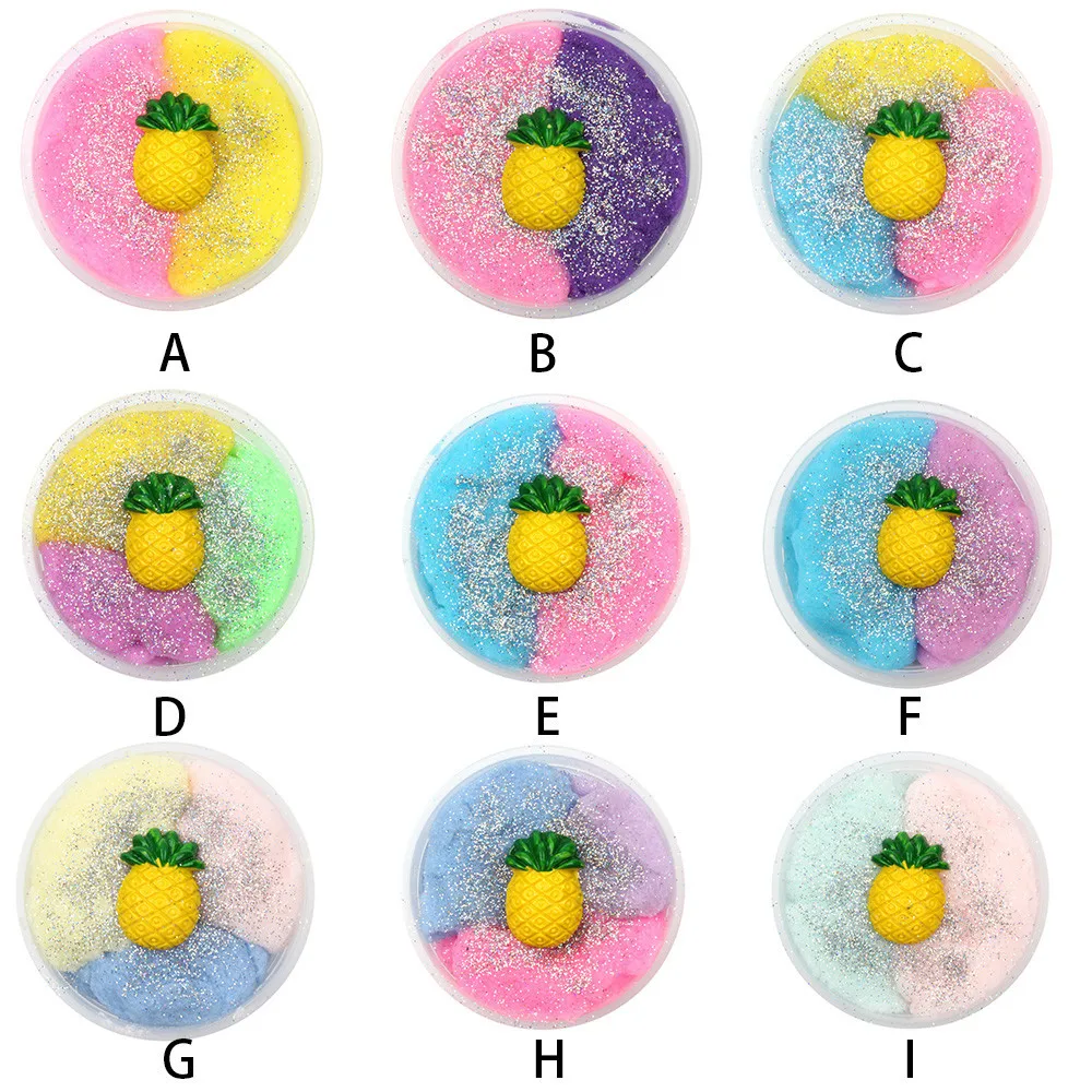 Colorful Mixing Cloud Cotton Candy Slime Fluffy Polymer Anti Stress Slime Sludge Cotton Mud Toy Toys For Children #A