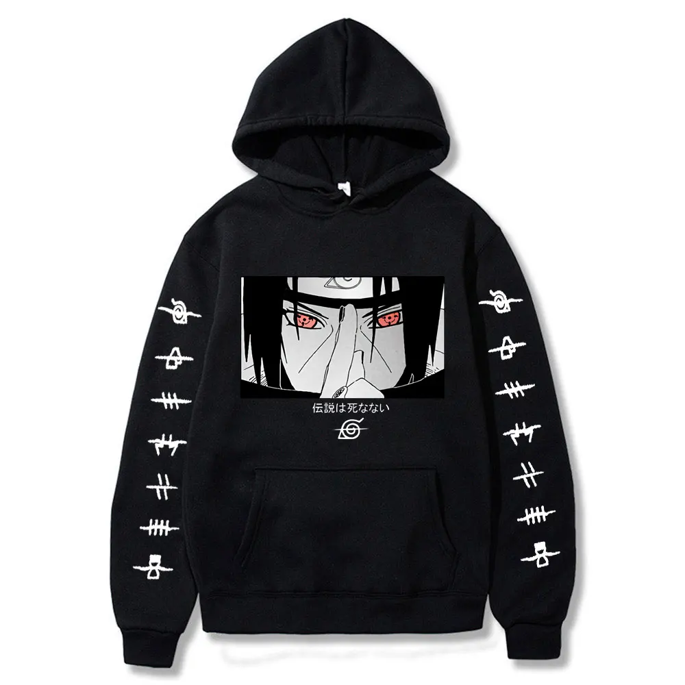 

2020 New Anime Naruto Winter Hoodies Uchiha Hatake Uzumaki Clan Badge Hoodie Sweatshirt Unisex Clothes Fleece Warm Jacket Coat