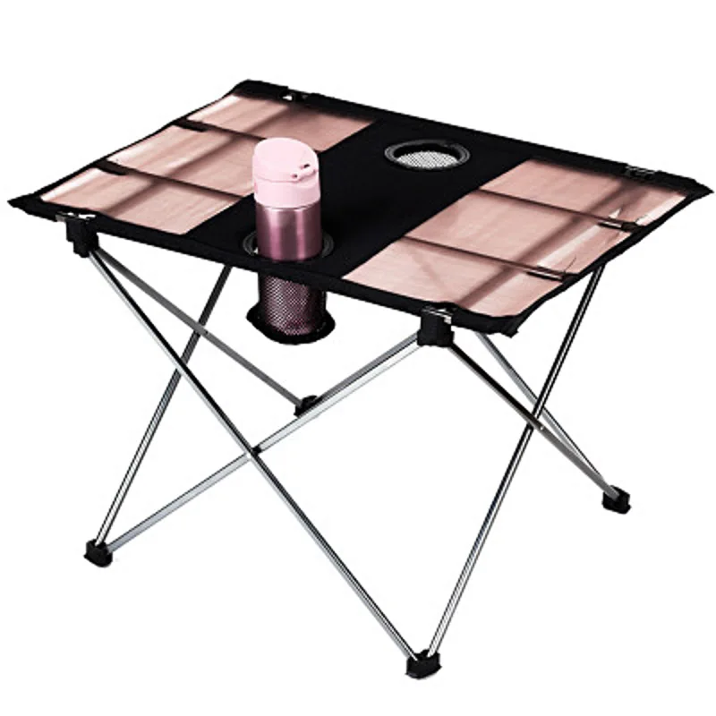 Алюминиевый складной стол, портативный стол для барбекю, простой походный стол для пикника, Настольный светильник для автомобиля