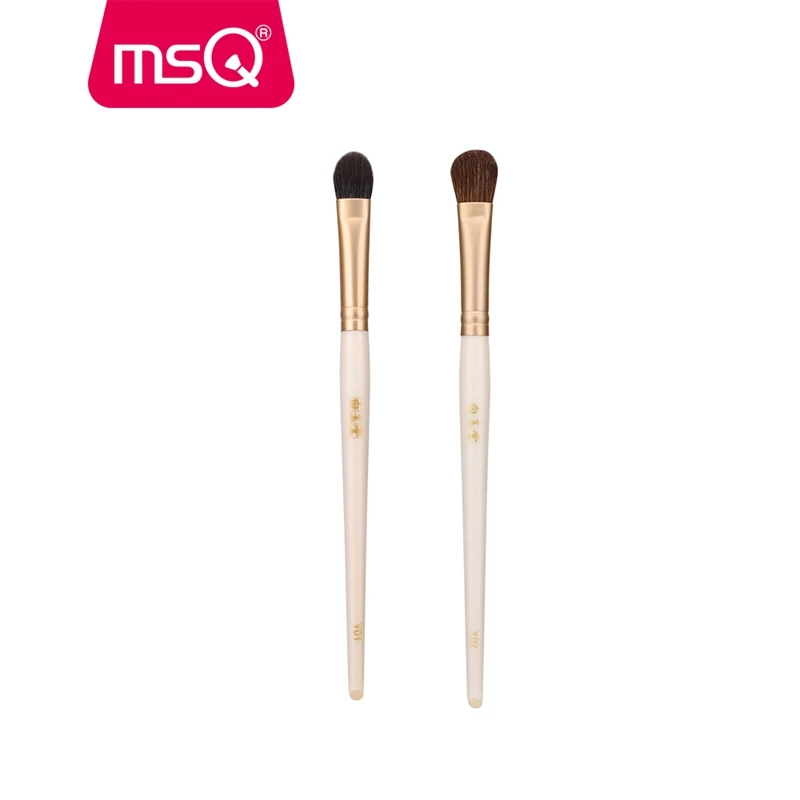 MSQ набор кистей для макияжа, 2 шт./лот, тени для век, растушевка ресниц, бровей, Кисть для макияжа, Профессиональная Красота, кисть для теней - Handle Color: Y01 Y02