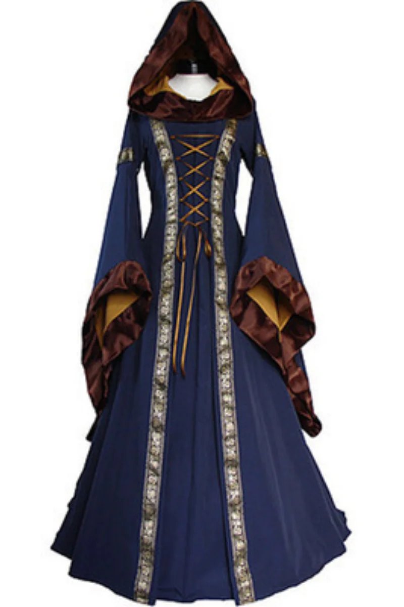 

Средневековые костюмы для косплея для женщин на Хэллоуин Карнавал среднего возраста сценическое готическое Ретро Королевское Платье Виктория Платье вампира