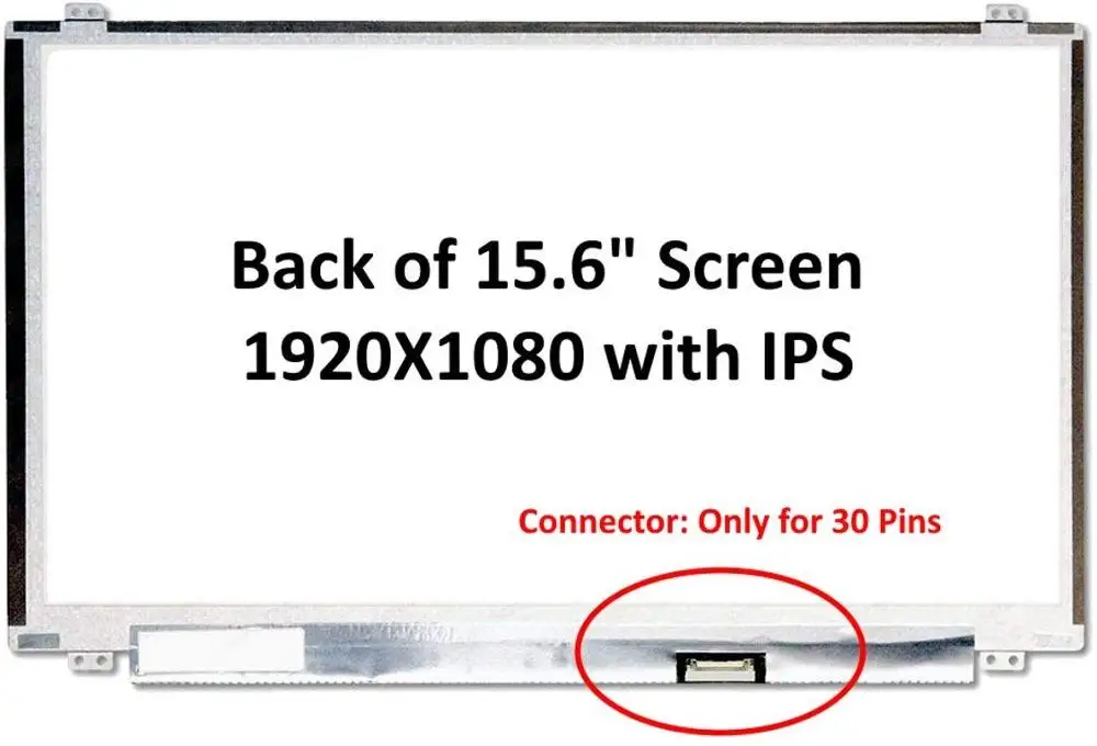 

New 15.6" IPS FHD 1080P Laptop LED LCD Replacement Screen/Panel Compatible with LG LP156WF6(SP)(K6) LP156WF6-SPK6