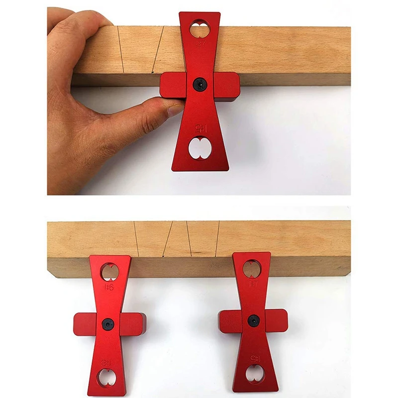 

2Pcs Diy Dovetail Rule Marker Aluminium Alloy Marking Gauge Woodworking - Dovetail Mortise Gauge Industrial Scriber Tool