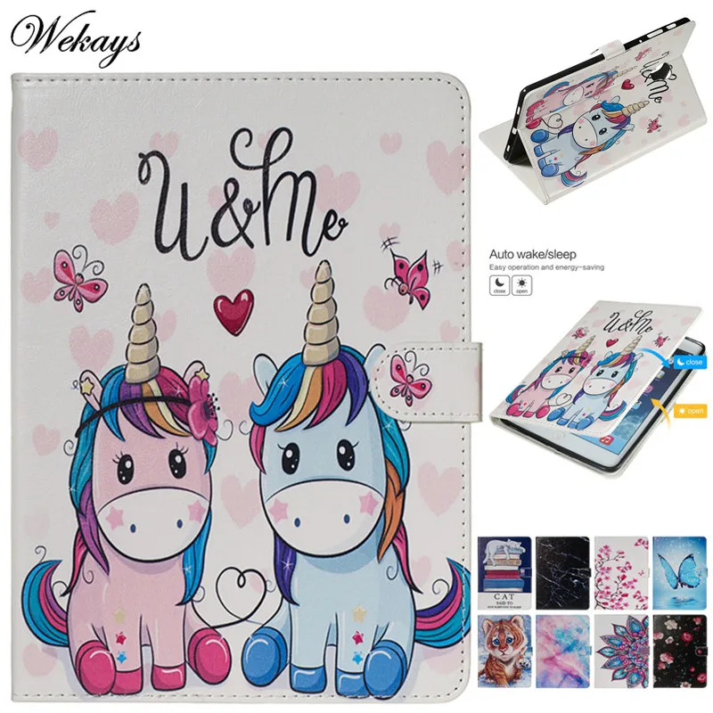 Wekays для samsung Tab A2 10,5 T590 Мультяшные умные Кожаные чехлы Чехол для samsung Galaxy Tab A 10," T590 T595 чехлы