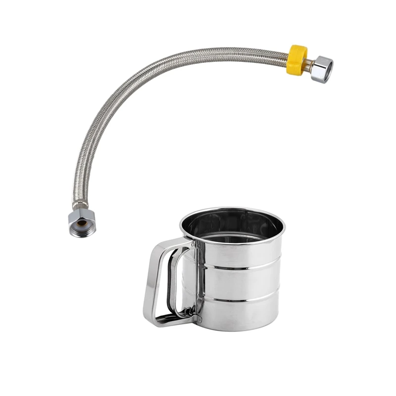 Shower Water Heater Flexible Braided Hose with Stainless Steel Shaker