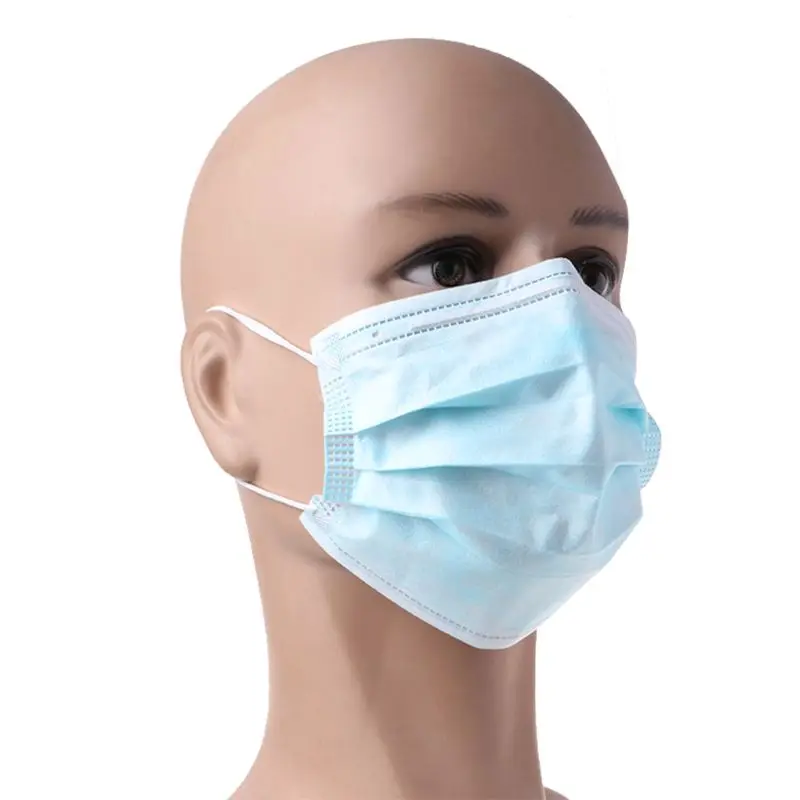 

10 Pcs 3 Layers Face Masks Prevent Droplet Transmission Waterproof Windproof Non-woven Earloop Face Mouth Mask