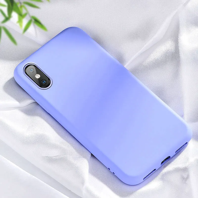 10 шт. для iPhone 7 8 6 6s Plus цветной стиль жидкий силиконовый чехол для iPhone 11 чехол; защитный чехол для iPhone 11 Pro Max XS X 6 7 8 - Цвет: Фиолетовый