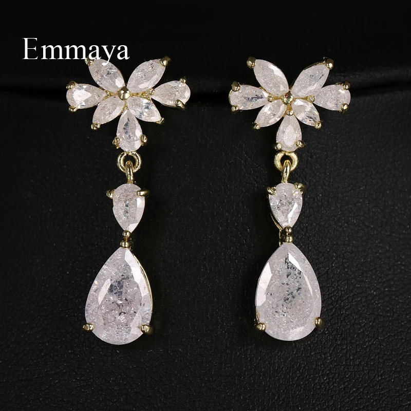 Emmaya, новинка, для женщин, для активного отдыха, выбор, тропический стиль, ослепительные серьги, энергичные, многоцветные, кубический циркон, форма капли