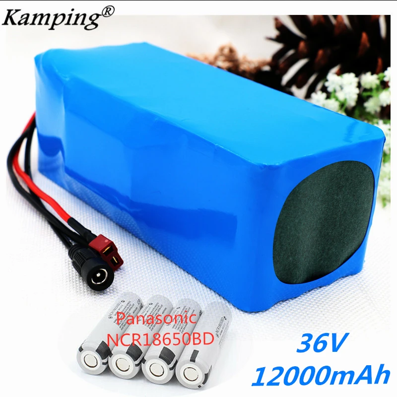 Kamping 10S4P Батарея 36V 12ah блок батарей электрического велосипеда высокое Мощность и Ёмкость Мотоцикл Скутер с BMS без зарядного устройства