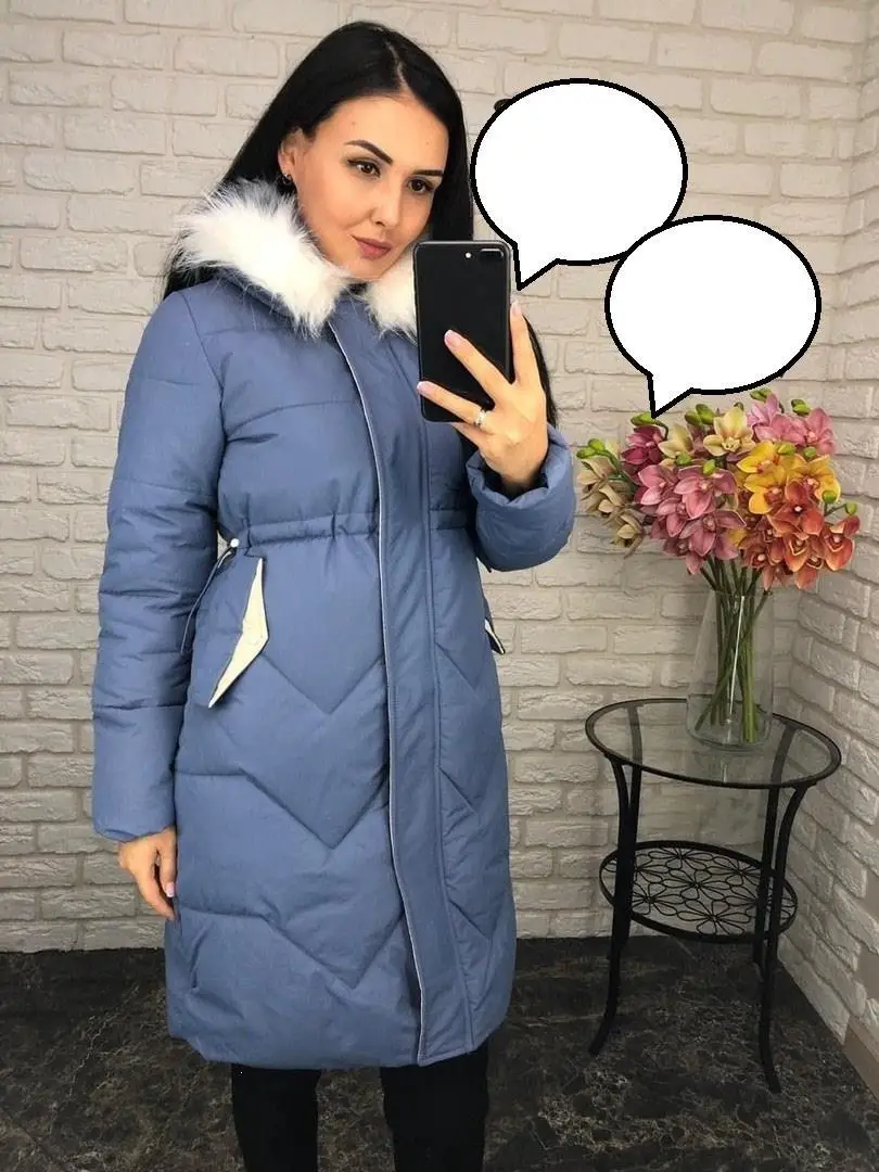 Зимнее женское пальто с капюшоном, Женская парка размера плюс, верхняя одежда, однотонная женская утепленная длинная куртка с меховым воротником Feminino
