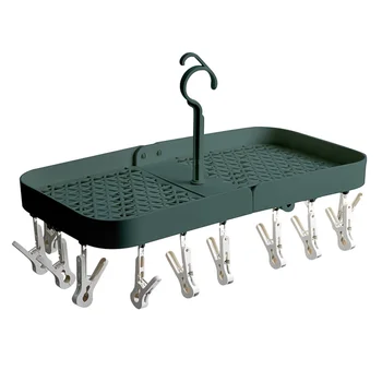 

Multi-purpose Hanger Plastic Clothes Drying Rack Socks Underwear Drying Racks Windproof Hook Foldable Clothes Pegs Household Dry