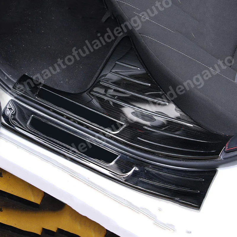 Для Honda Civic 10th 2016 2019 черная титановая накладка на дверь Накладка порог аксессуары
