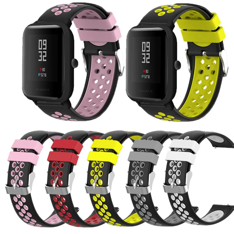 20 мм силиконовые ремешки для xiaomi huami amazfit bip lite Смарт-часы ремешок galaxy Watch 42
