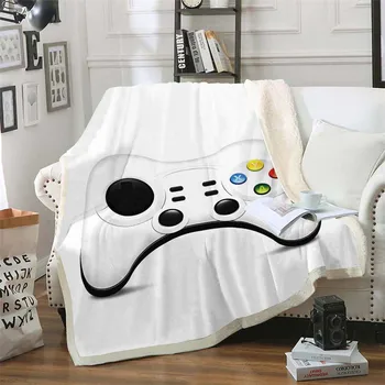 

HELENGILI Game Console Sherpa Blanket Girly Floral Bedspread Velvet Plush Soft Comfortable Home Camping Aircraft Blanket
