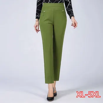

Summer Thin Pants Plus Size business Formal women trousers slim female work wear Office Lady career plus size high waist pants